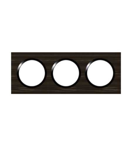 Plaque 3 postes style bois Ebene Dooxie