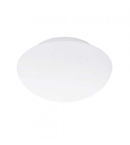 Plafonnier Ella en acier et verre blanc opale 60 W