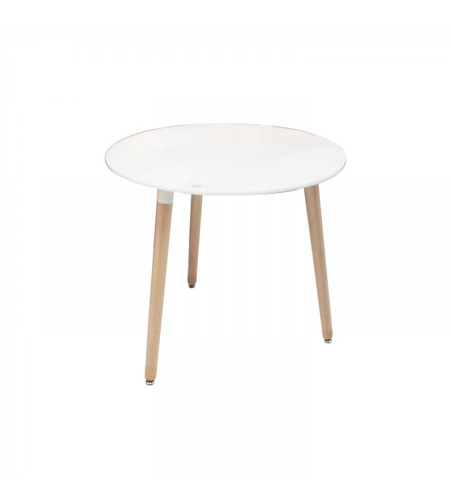Table scandinave ronde blanche D80xH73cm -  - meilleure qualité