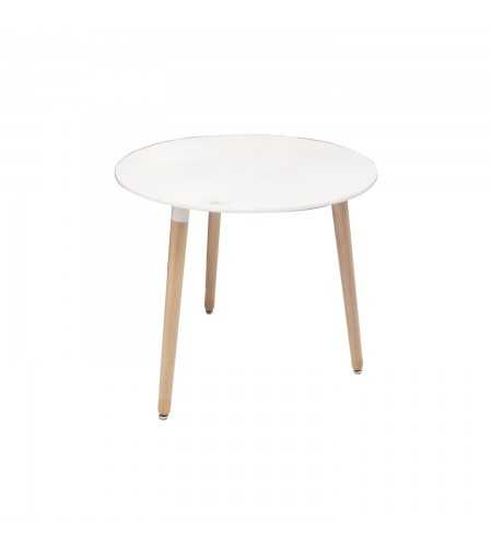 Table scandinave ronde blanche D80xH73cm -  - meilleure qualité