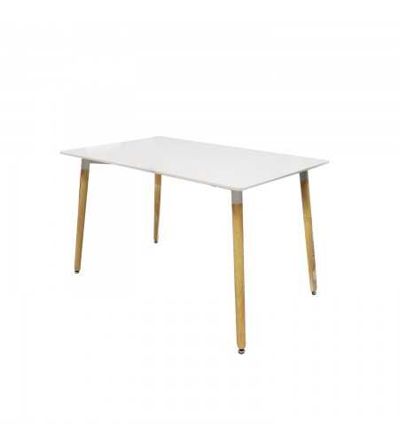 Table scandinave rectangulaire blanche 120x80x74cm -  - meilleure qualité