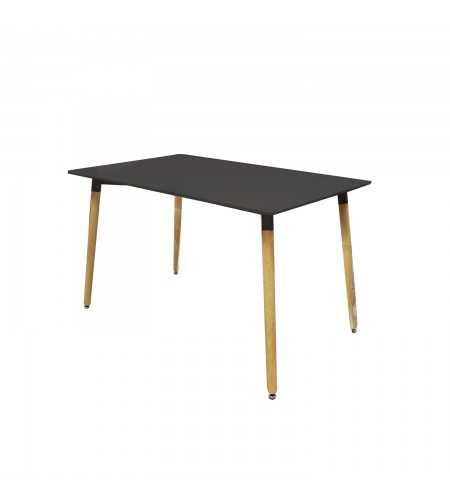 Table scandinave rectangulaire noire 120x80x74 -  - meilleure qualité