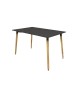 Table scandinave rectangulaire noire 120x80x74 -  - meilleure qualité