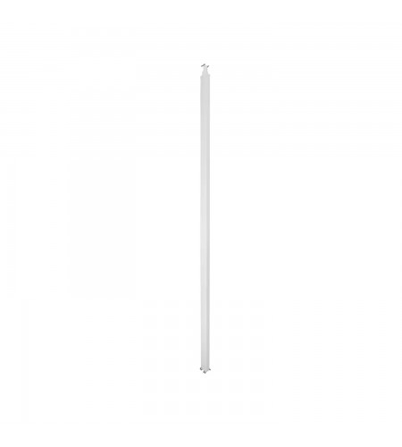 Colonne à clippage 2 compartiments 2770 x 45 mm aluminium blanc et PVC