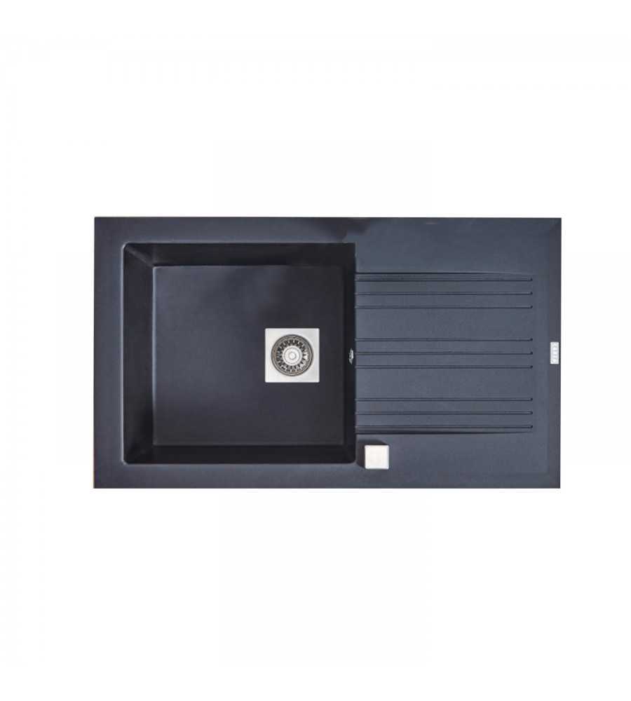 Evier à encastrer 1 bac noir graphite Muscade 86x500x180cm