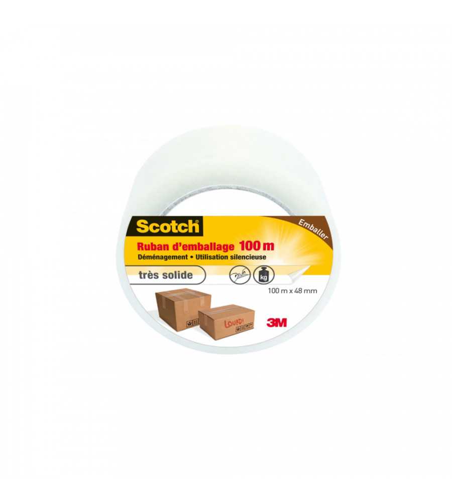 Ruban d'emballage 100Mx48mm transparent -  - meilleure qualité