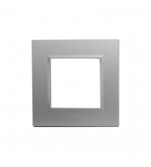 Plaque de finition Bella 43 argent opaque 2 modules