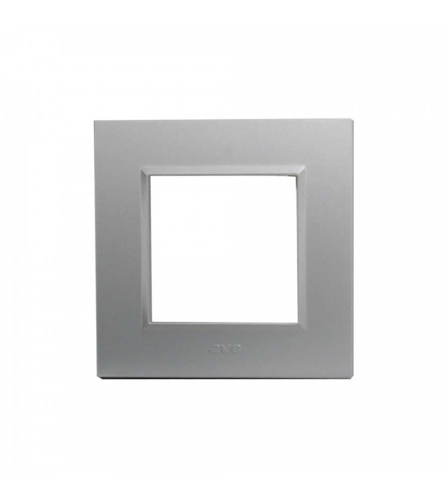 Plaque de finition Bella 43 argent opaque 2 modules