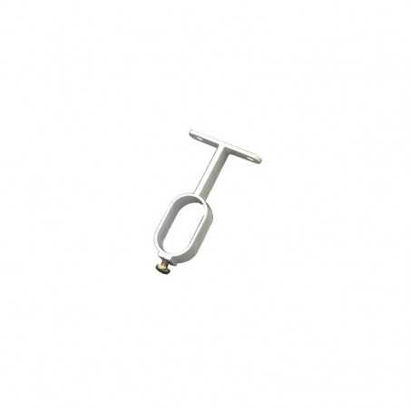 Support tube penderie blanc 30x15