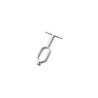 Support tube penderie blanc 30x15
