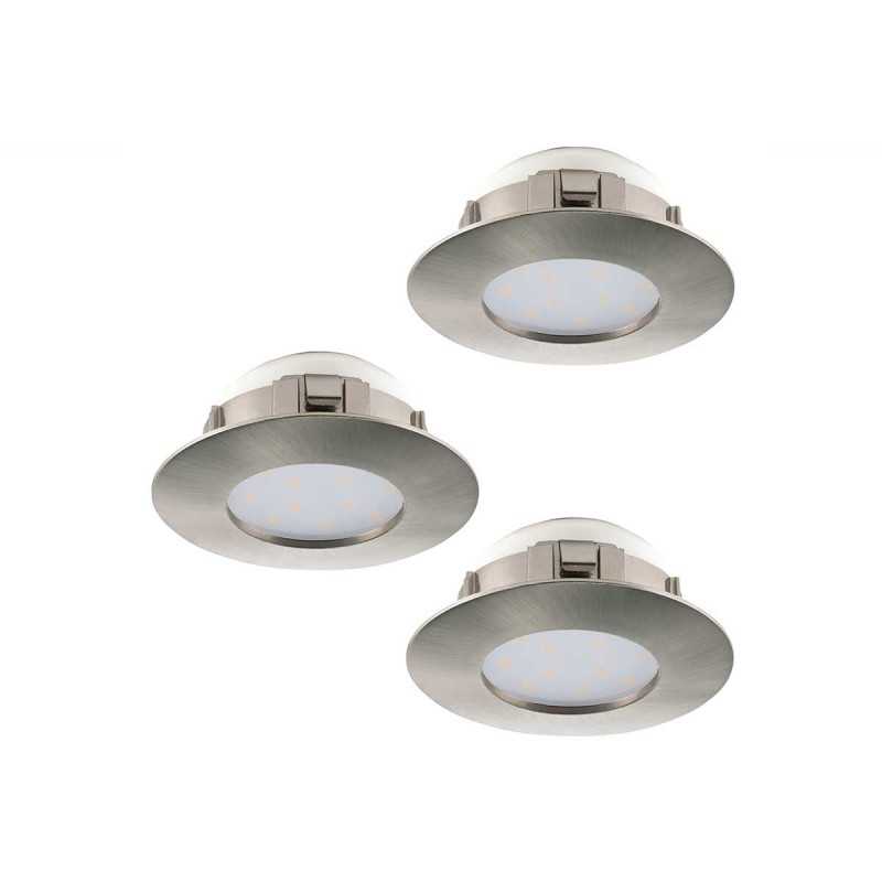 Spot encastrable 3 pièces PINEDA nickel mat Led 6W D78 IP44