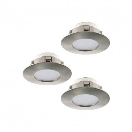 Spot encastrable 3 pièces PINEDA nickel mat Led 6W D78 IP44