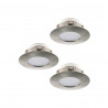 Spot encastrable 3 pièces PINEDA nickel mat Led 6W D78 IP44