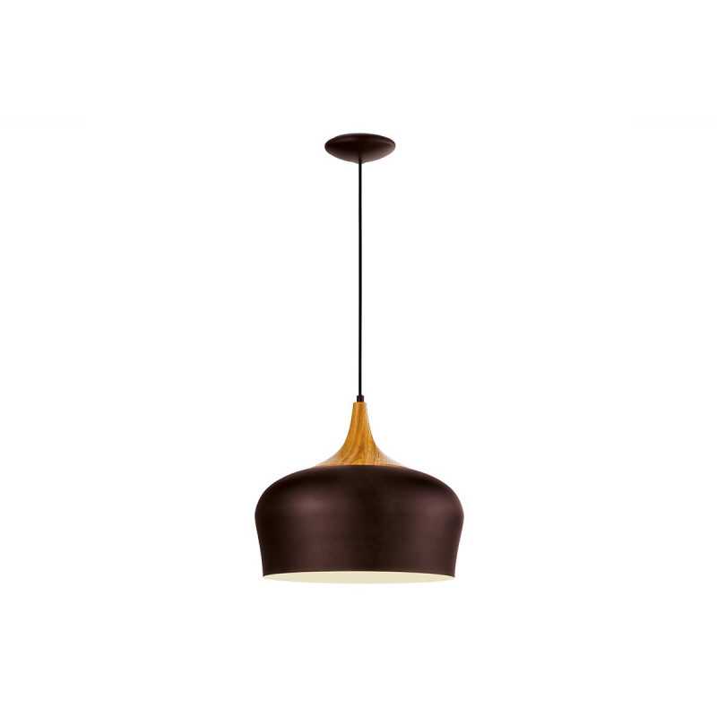 Suspension acier marron cremeOBREON s E27 60W-