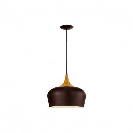 Suspension acier marron cremeOBREON s E27 60W-