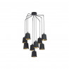 Suspensionnoir et or E27 BARNABETTA9x40W IP22 1500mm TBL