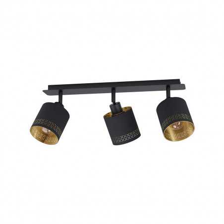 Spot ESTEPERRA méral 3x E27noir et doré