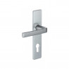 Poignée de porte KAZA 165mm clé Cylindre anodinox