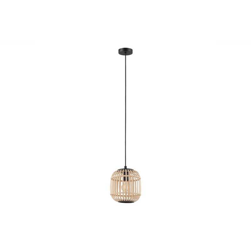 Suspension acier noir-nature  E27 BORDESLEY28w max H1100 D210
