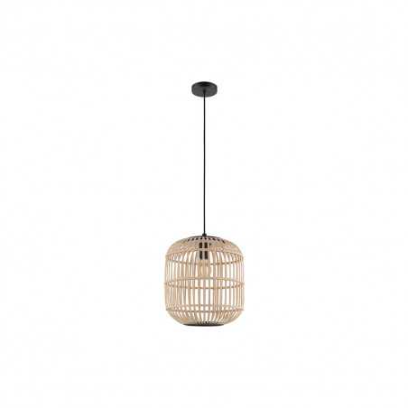 Suspension acier noir-nature  E27 BORDESLEY28w max H1100 D350