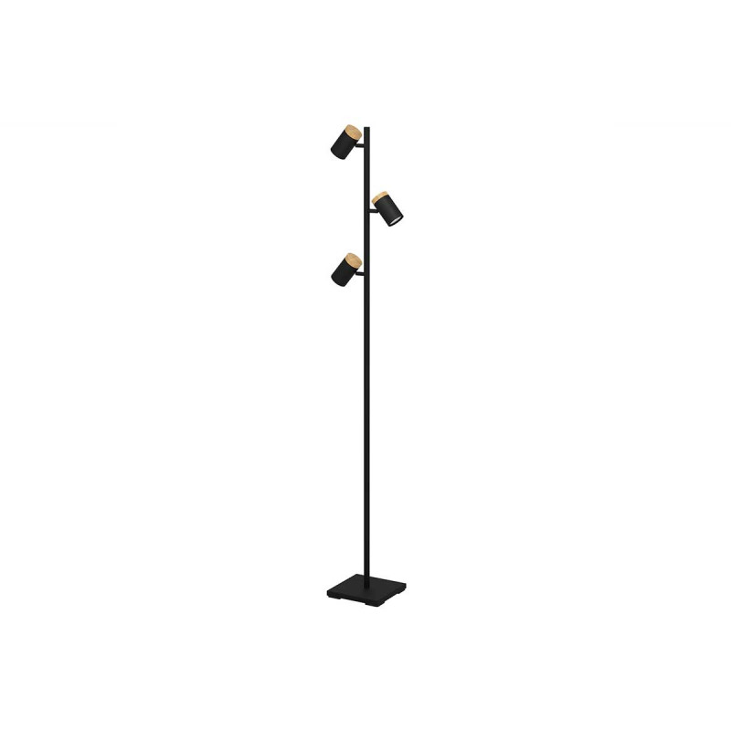 Lampe sur pied CARTAGENAnoir-bois marron GU10   3X45W 3X345lm h1625