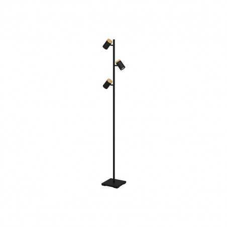 Lampe sur pied CARTAGENAnoir-bois marron GU10   3X45W 3X345lm h1625