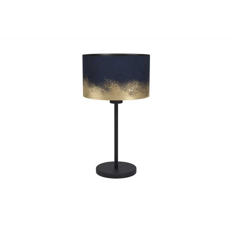 Lampe de table noir-bleu-doré CASUARITA  E27 40W h435