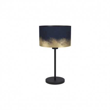 Lampe de table noir-bleu-doré CASUARITA  E27 40W h435