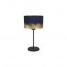 Lampe de table noir-bleu-doré CASUARITA  E27 40W h435