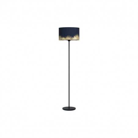 Lampe sur pied CASUARITA    noir-bleu-doré E27 40W h1510