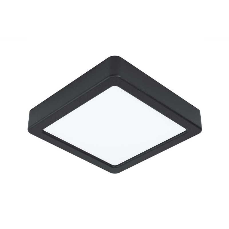 Plafonnier FUEVA 5 en saillie carré  noir LED 105w 1350lm 160X160mm