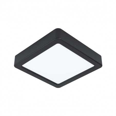 Plafonnier FUEVA 5 en saillie carré  noir LED 105w 1350lm 160X160mm