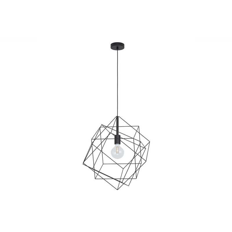 Suspension en acier noir E27 STRAITON   40W max H1100