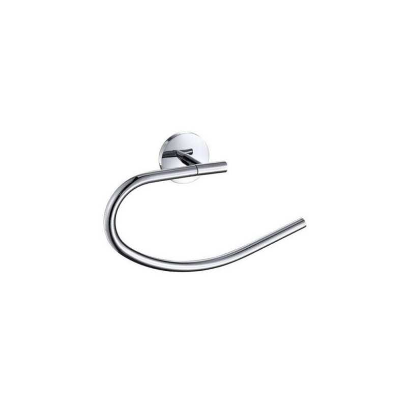 Porte serviette anneau suite chrome à fixer