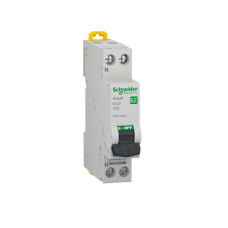 Disjoncteur miniature EASY9 1P+N 230V 25A courbe C