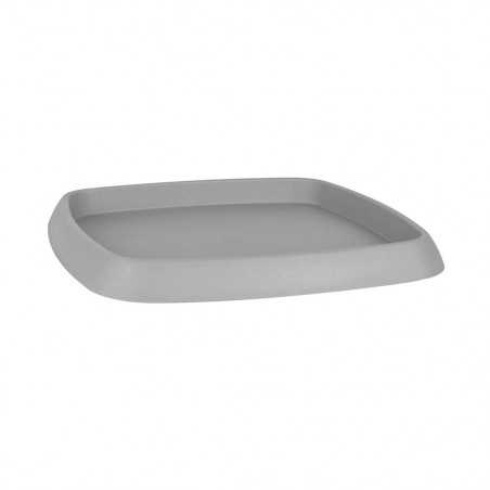 Soucoupe pot carre D20 gris beton uc10 -  - meilleure qualité