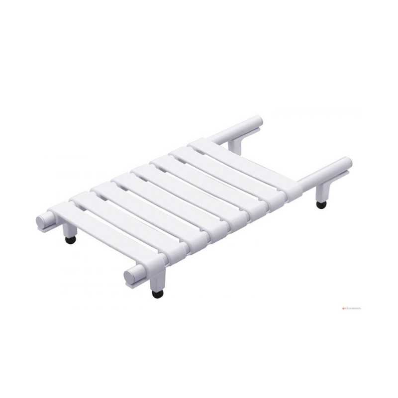 Planche de bain 8 lattes en alu epoxy blanc
