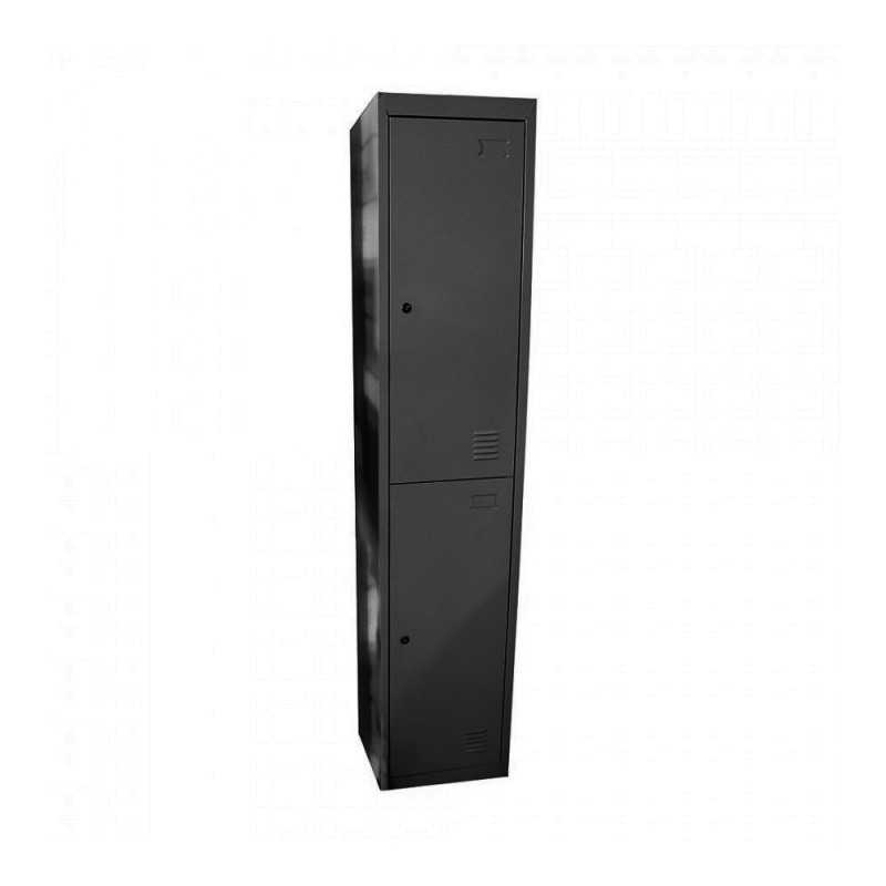Vestiaire métal 2 étages 380x450x1850 RAL7022 Umber grey