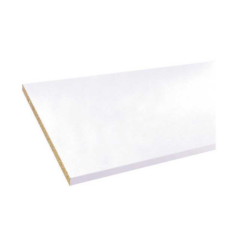 Tablette Panneau mélaminé 2500x400x18mm blanc 2 chants