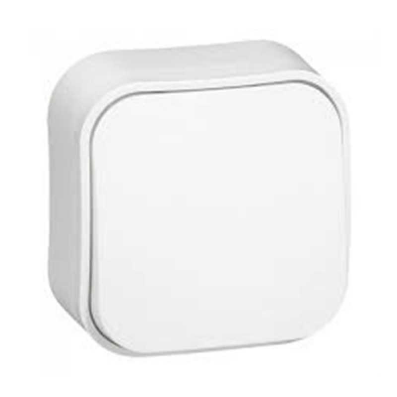 Bouton poussoir blanc 6A