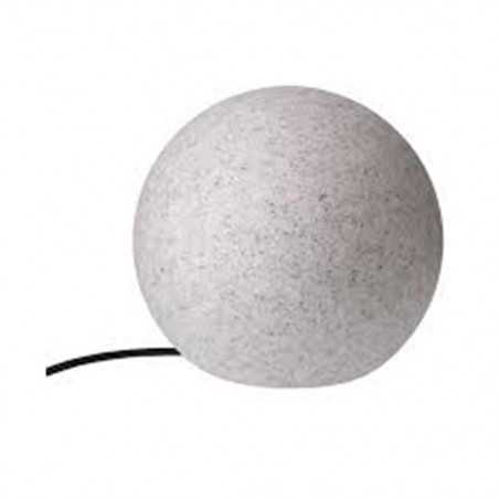 Borne en boule gris MOON avec fixation E27 23w D25 H253max IP65-IK10
