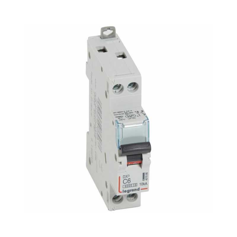 Disjoncteur 6A DX3 1p+ng C6 6000A-10KA*