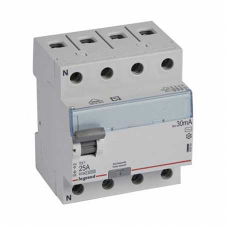 Interrupteur différentiel TX3 type AC 25 A 4P G AC 30MA