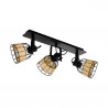 Spot acier noir nature ANWICKE27 3 X 40w