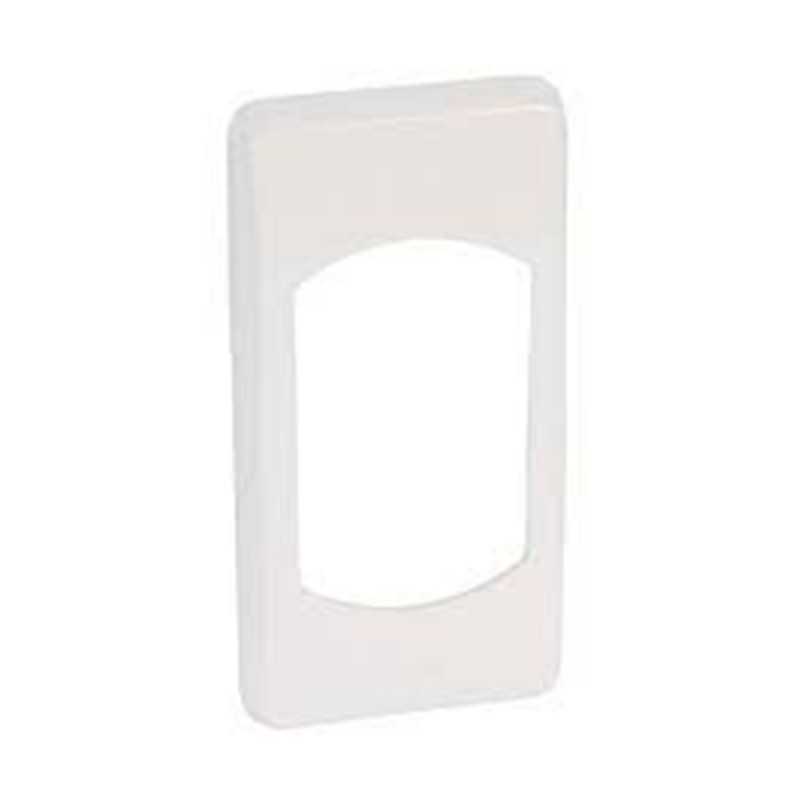 Plaque neutre 1-2 poste blanc