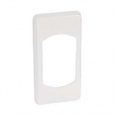 Plaque neutre 1-2 poste blanc