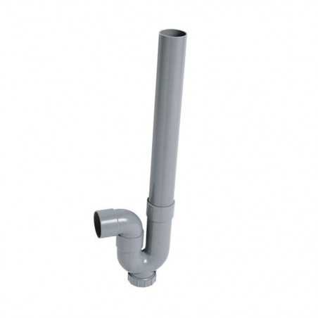 Siphon PVC simple crosse sortie horizontale machine à laver
