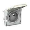 Prise murale 2p+tf-b blanc composable