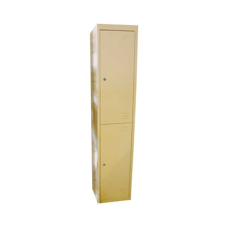 Vestiaire métal 2 étages 380x450x1850 RAL1015 Light Ivory