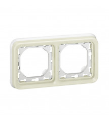 Plaque+support 2ph blanc